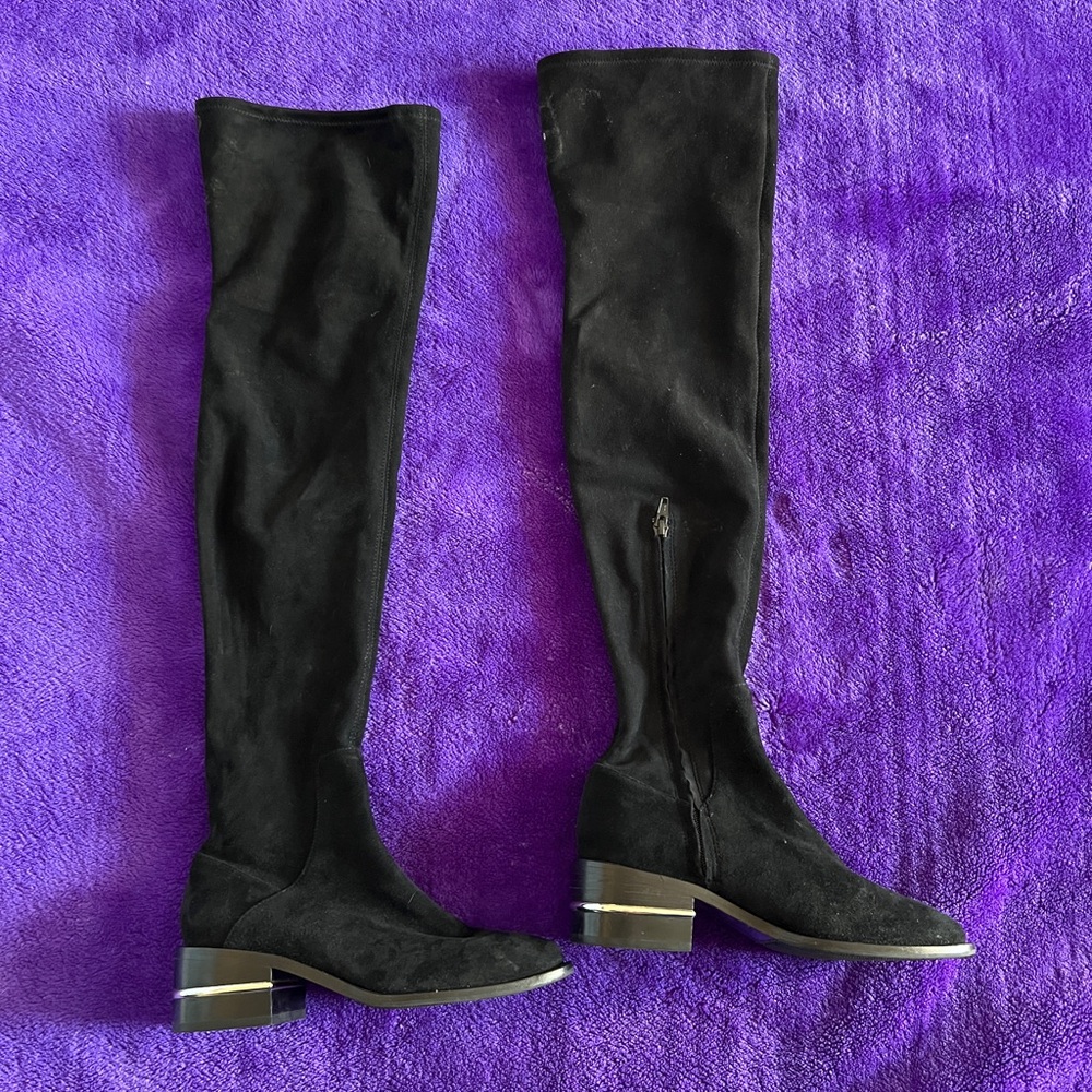 Jacey Suede Over the Knee Stretch Boots Size 5